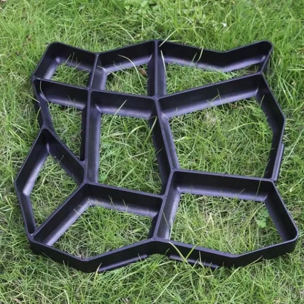 Walk Maker Återanvändbar Betongväg Plastbeläggningsform Stengjutning Beläggningssten för Gräsmatta Trädgård