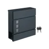 Wall Letterbox - Letterbox - Med tidningsbox - med Lock - Anthriciet