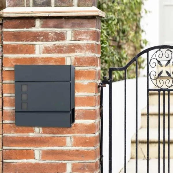 Wall Letterbox - Letterbox - Med tidningsbox - med Lock - Anthriciet