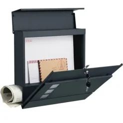 Wall Letterbox - Letterbox - Med tidningsbox - med Lock - Anthriciet