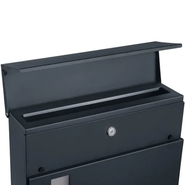 Wall Letterbox - Letterbox - Med tidningsbox - med Lock - Anthriciet