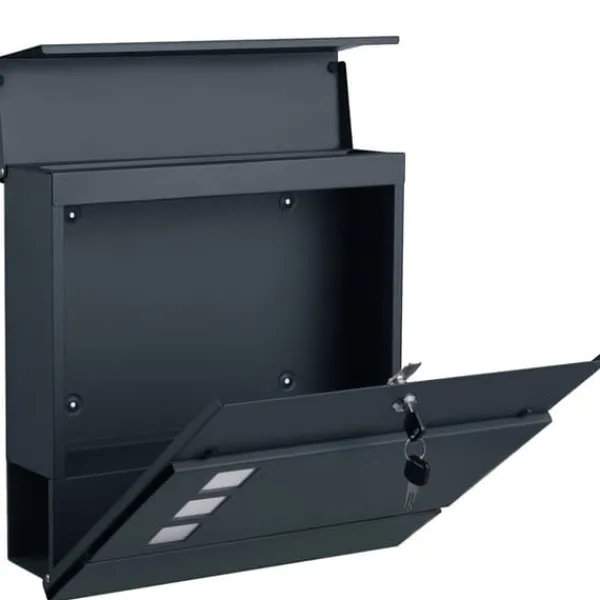 Wall Letterbox - Letterbox - Med tidningsbox - med Lock - Anthriciet