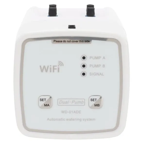 Sale WIFI Intelligent Trädgårdsbevattningstimer Droppbevattningskit Bevattningssystem 100‑240VDubbelpump EU-kontakt Bevattning