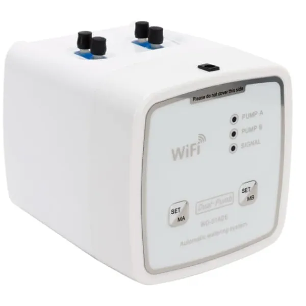 Sale WIFI Intelligent Trädgårdsbevattningstimer Droppbevattningskit Bevattningssystem 100‑240VDubbelpump EU-kontakt Bevattning