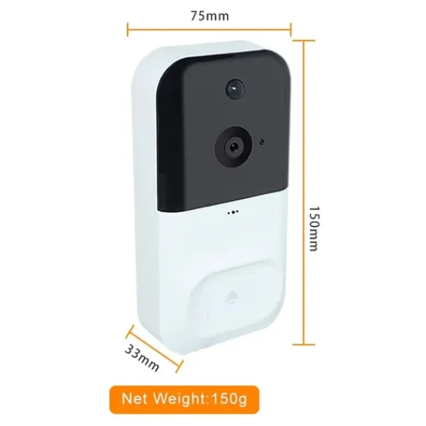 WiFi 1080P Rörelsedetektering Dörrklocka Kamera för hemsäkerhet