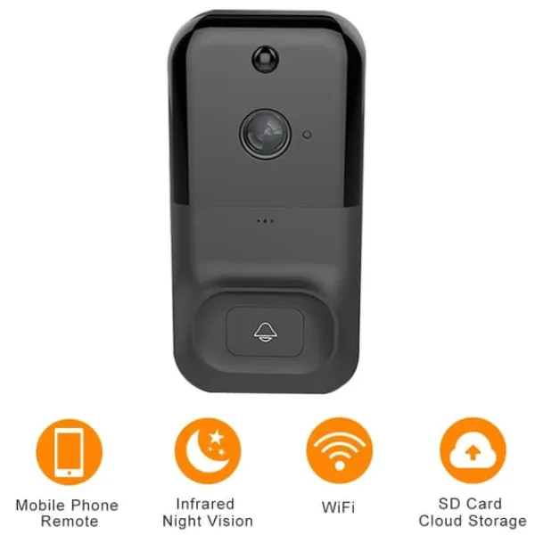 WiFi 1080P Rörelsedetektering Dörrklocka Kamera för hemsäkerhet