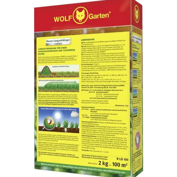 New WOLF-Garten 3831025 R-LD 100 gödselmedel för gräsmatta - 100 kvm 1 st Gödningsmedel