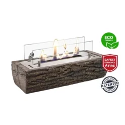Woody bio-etanol bord spis - humör öppen spis - Inomhus & Utomhus - Trä utseende - 2 KW värme