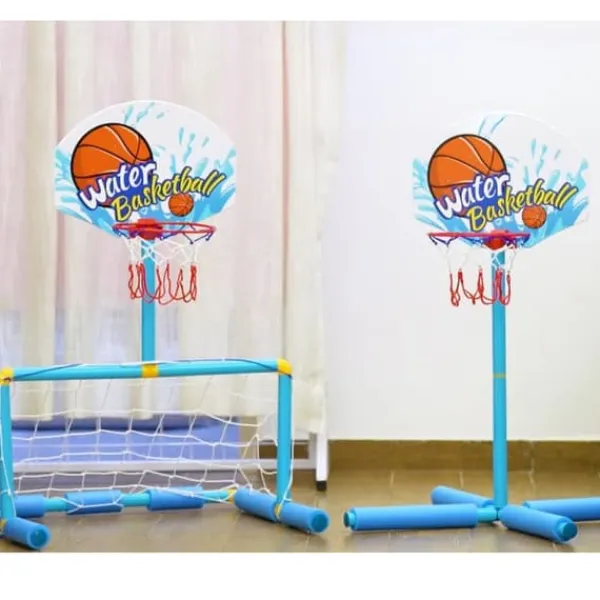 WOOPIE Vattenbasket Set 2in1 Fotbollsmål + Bollar + Pump