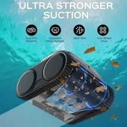 Outlet WYBOT C1 sladdlös robotdammsugare för pooler - 150 min drifttid - 2642GPH sug - Bluetooth/appkontroll - för pooler upp till 150 m² Pool- & Spatillbehör