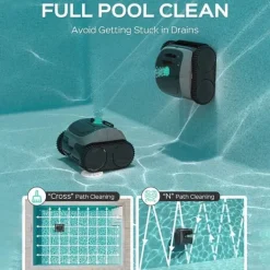 Outlet WYBOT C1 sladdlös robotdammsugare för pooler - 150 min drifttid - 2642GPH sug - Bluetooth/appkontroll - för pooler upp till 150 m² Pool- & Spatillbehör