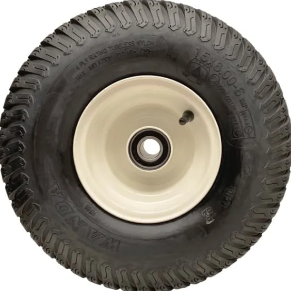 15x6.00-6 Hjul för gräsklippare Däck monterade på fälgar 20 mm lager (uppsättning om 2)