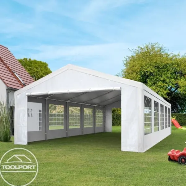3x6 m partytält TOOLPORT marquee PE 350 N vit