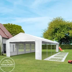 Hot 5x8 m partytält TOOLPORT marquee PE 350 N vit Tält & Lusthus