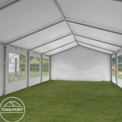 Hot 5x8 m partytält TOOLPORT marquee PE 350 N vit Tält & Lusthus