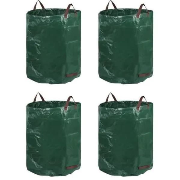 Discount 4x Trädgårdsavfallspåsar med stor kapacitet 272 L Trädgårdskorgar