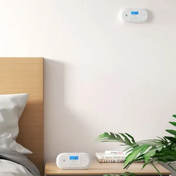 X-Sense Ansluten Kolfiberdetektor, Push-notiser i realtid via X-Sense Hemsäkerhetsapp, Batteri