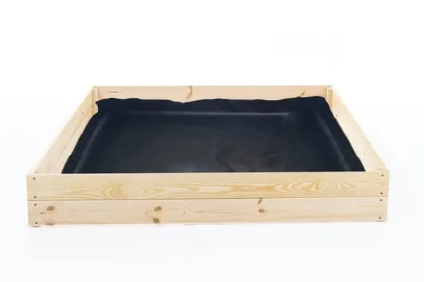 Sale 120x120x18 cm Hållbar Fyrkantig Trädgårdsbädd med Markduk för Självhushållning Planteringsbänkar