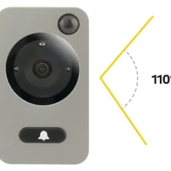 New Yale DDV5800 Digitalt titthål med integrerad dörrklocka - Svart - Diameter 14 mm - Betraktningsvinkel 110° Säkerhetsmonitorer & Videokameror