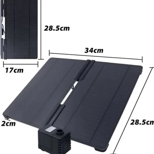 Outlet YUENFONG Outdoor Solar Fountain 20W - Solar Pond Pump - Vattenpump för trädgård, Fontai, Small Pond Fontäner & Dammar