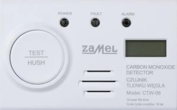 Sale Zamel kolmonoxiddetektor med inbyggt batteri CTW-06 GAR10000068 Rök- & Koloxiddetektorer